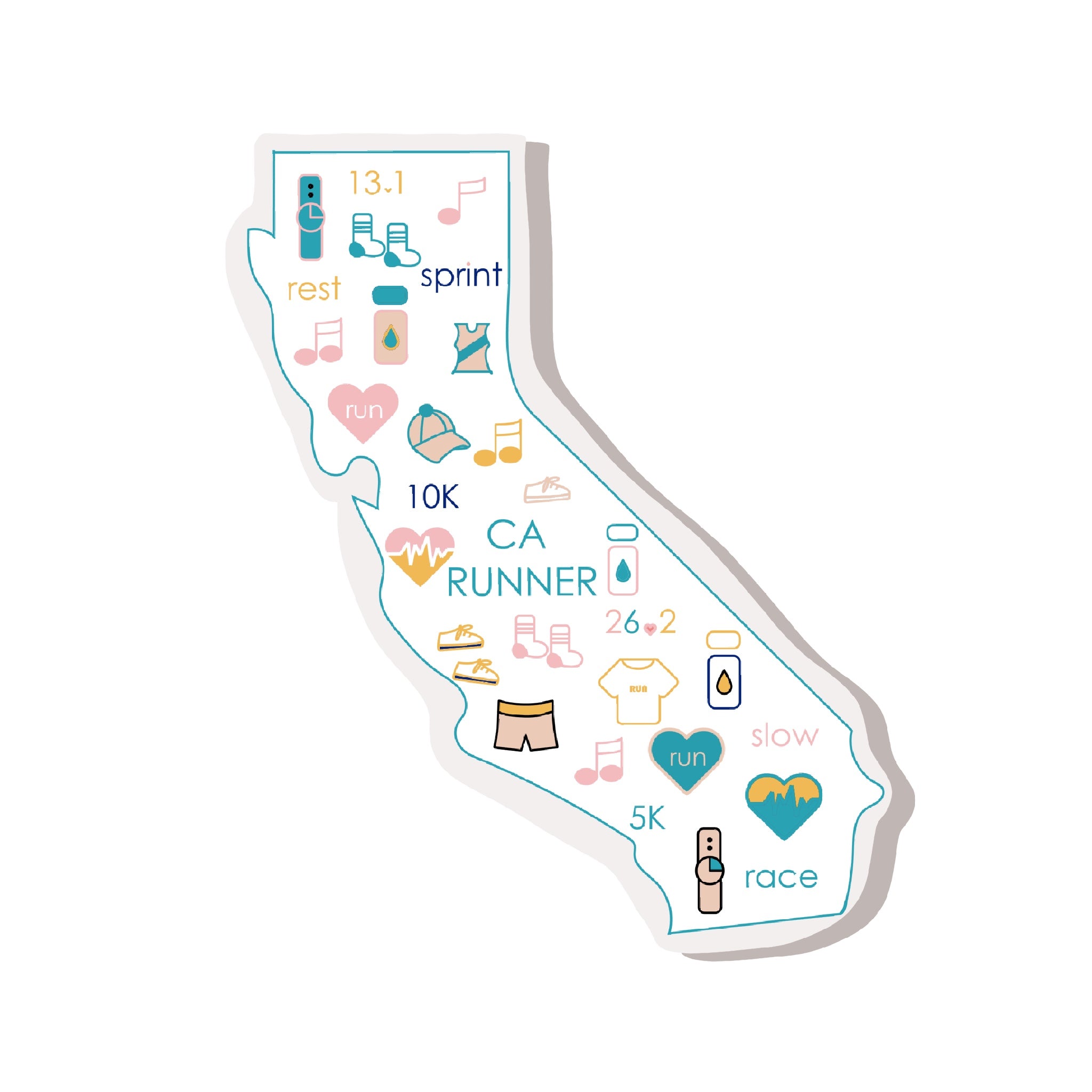 California Runner Sticker