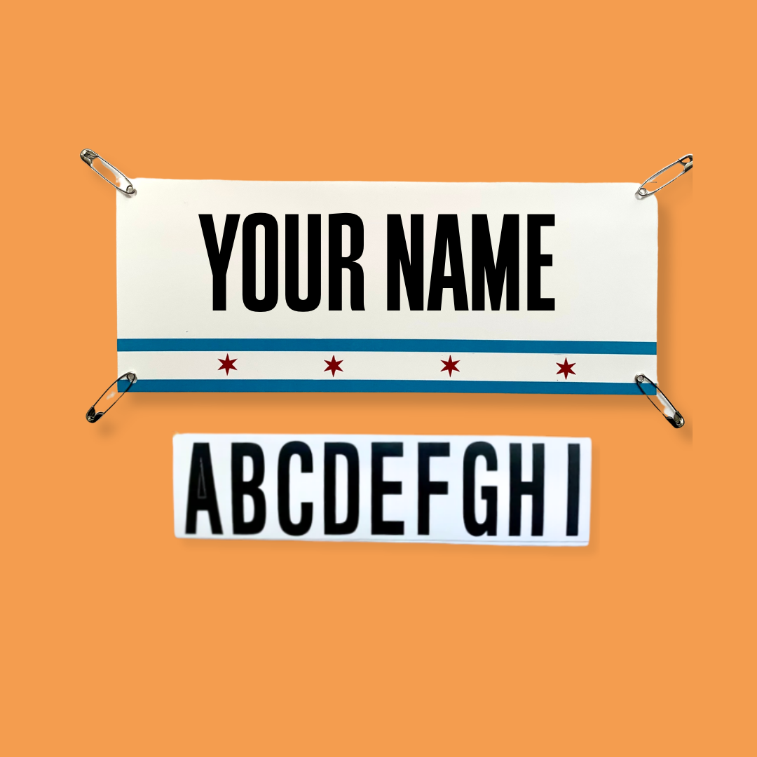 Chicago Flag - Marathon Name Bib Kit