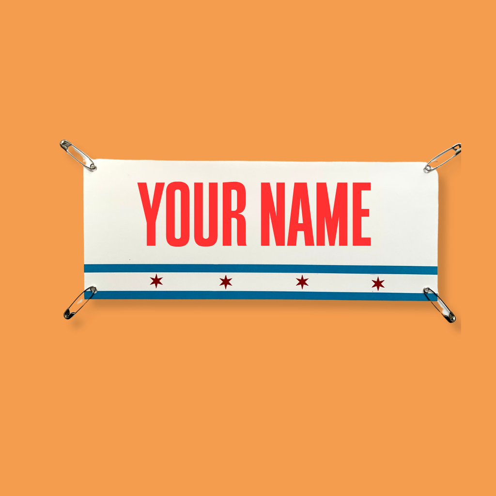 Expo pick up- Chicago Flag - Marathon Name Bib Kit