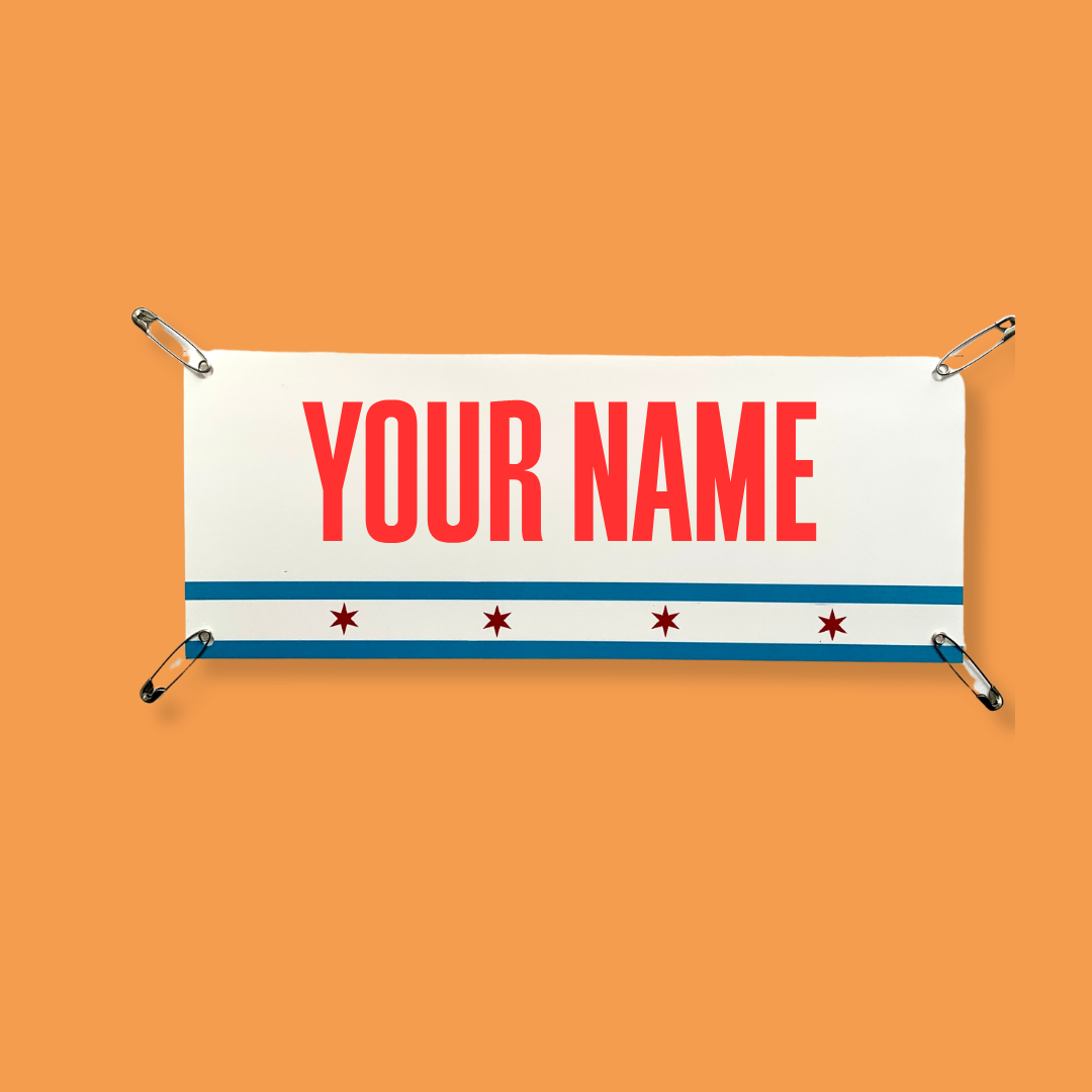 Chicago Flag - Marathon Name Bib Kit