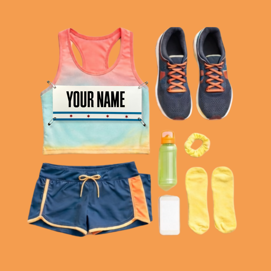 Chicago Flag - Marathon Name Bib Kit