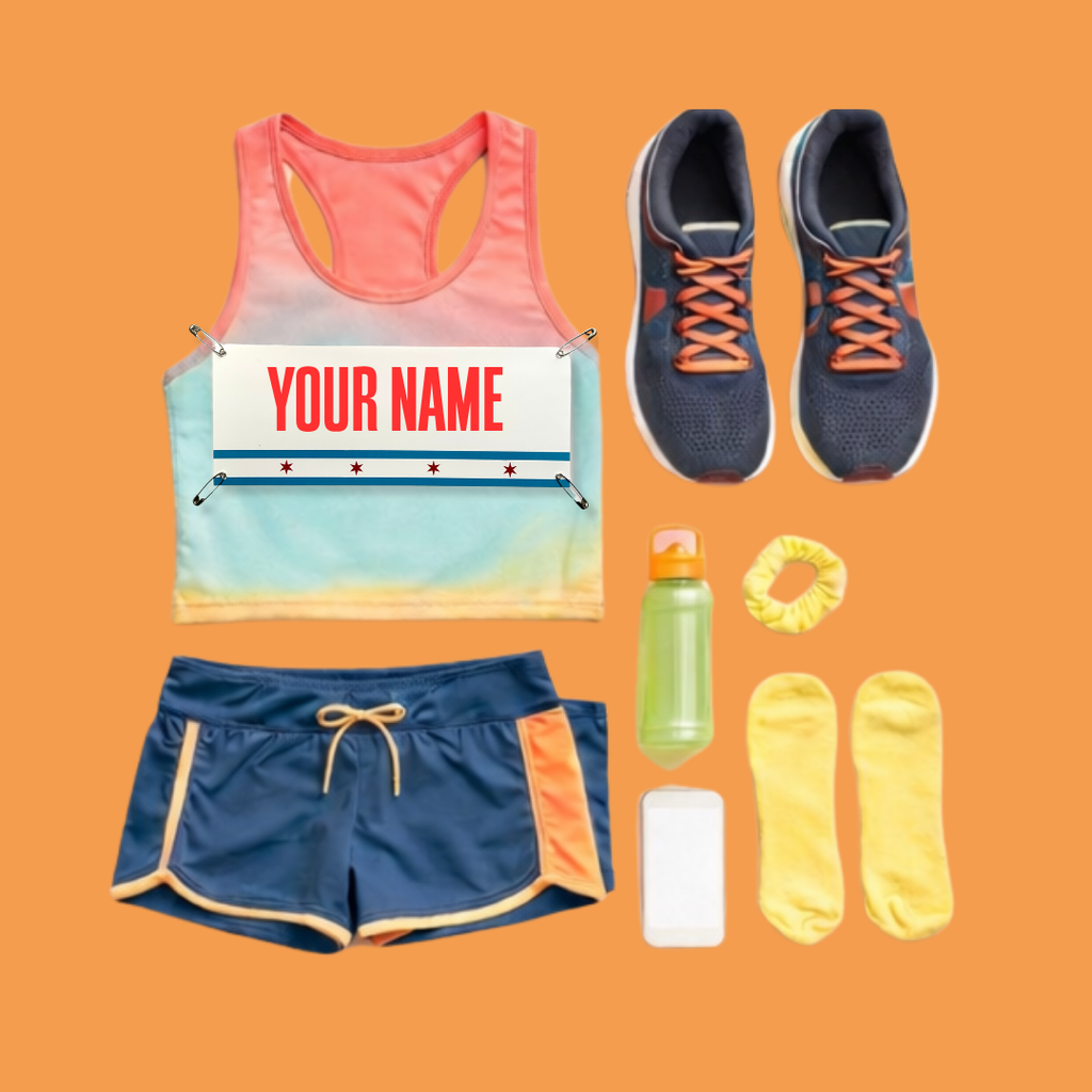Expo pick up- Chicago Flag - Marathon Name Bib Kit