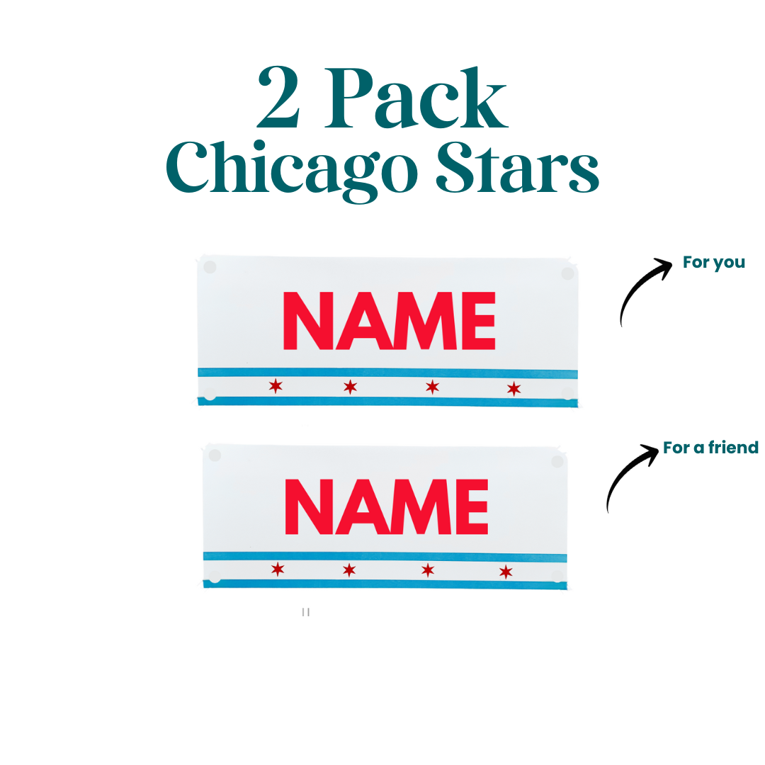Pack of 2 - Yell my name race bib kit! Personalized race name bibs.