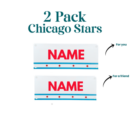 Pack of 2 - Yell my name race bib kit! Personalized race name bibs.