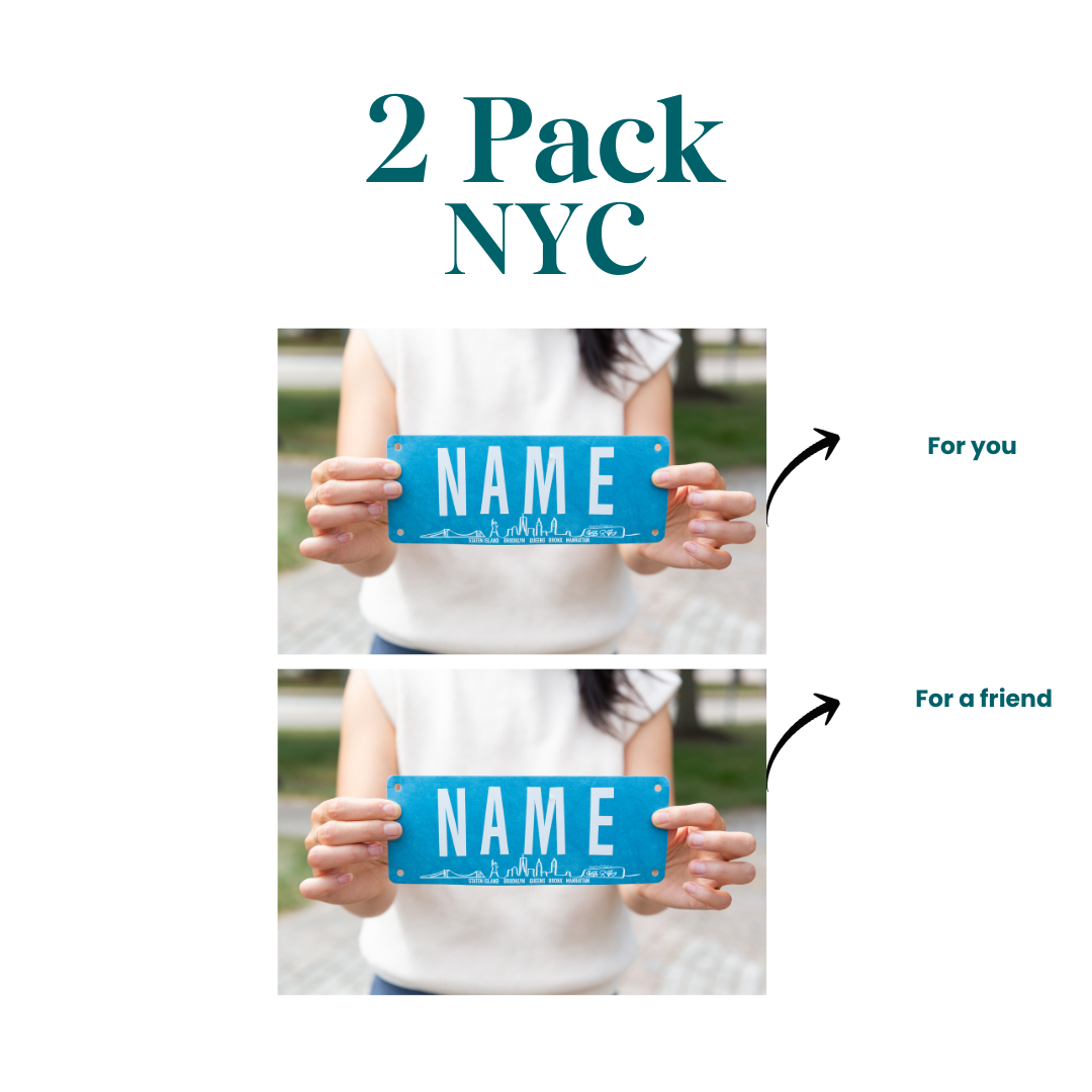 Pack of 2 - Yell my name race bib kit! Personalized race name bibs.