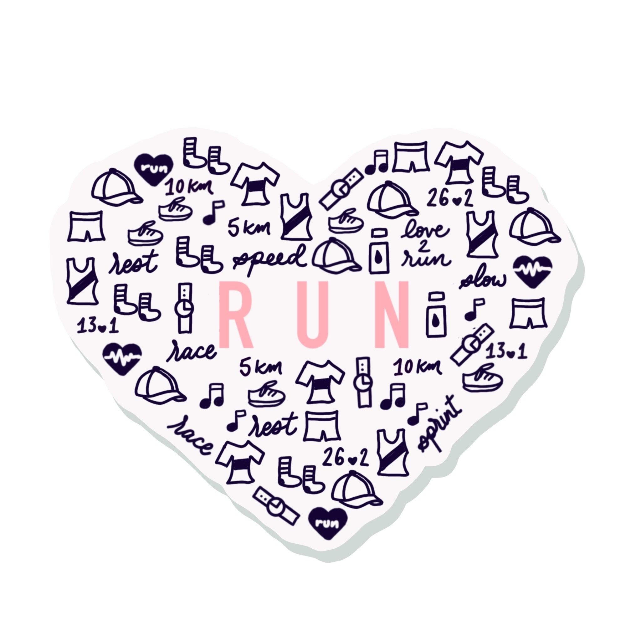 All the Things I Love About Running Sticker