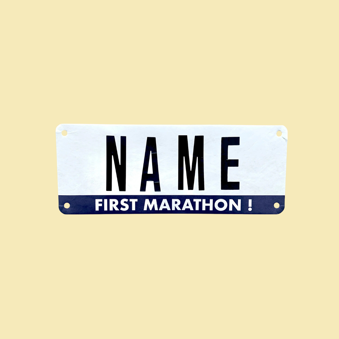 First marathon Race Name Bib Kit