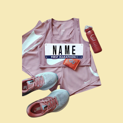 First marathon Race Name Bib Kit