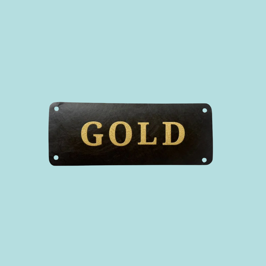 Gold Letter/ Black Bib Name Bib Kit