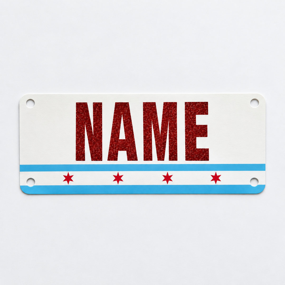 EXPO PICK UP ONLY - CHICAGO- Red Glitter Marathon Name Bib Kit