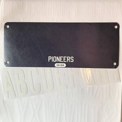 Pioneers Run Crew Collaboration Yell my name race bib topper kit!