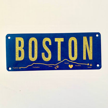 BOSTON 26.2 - Yell my name race bib topper kit! Personalized race name bib.