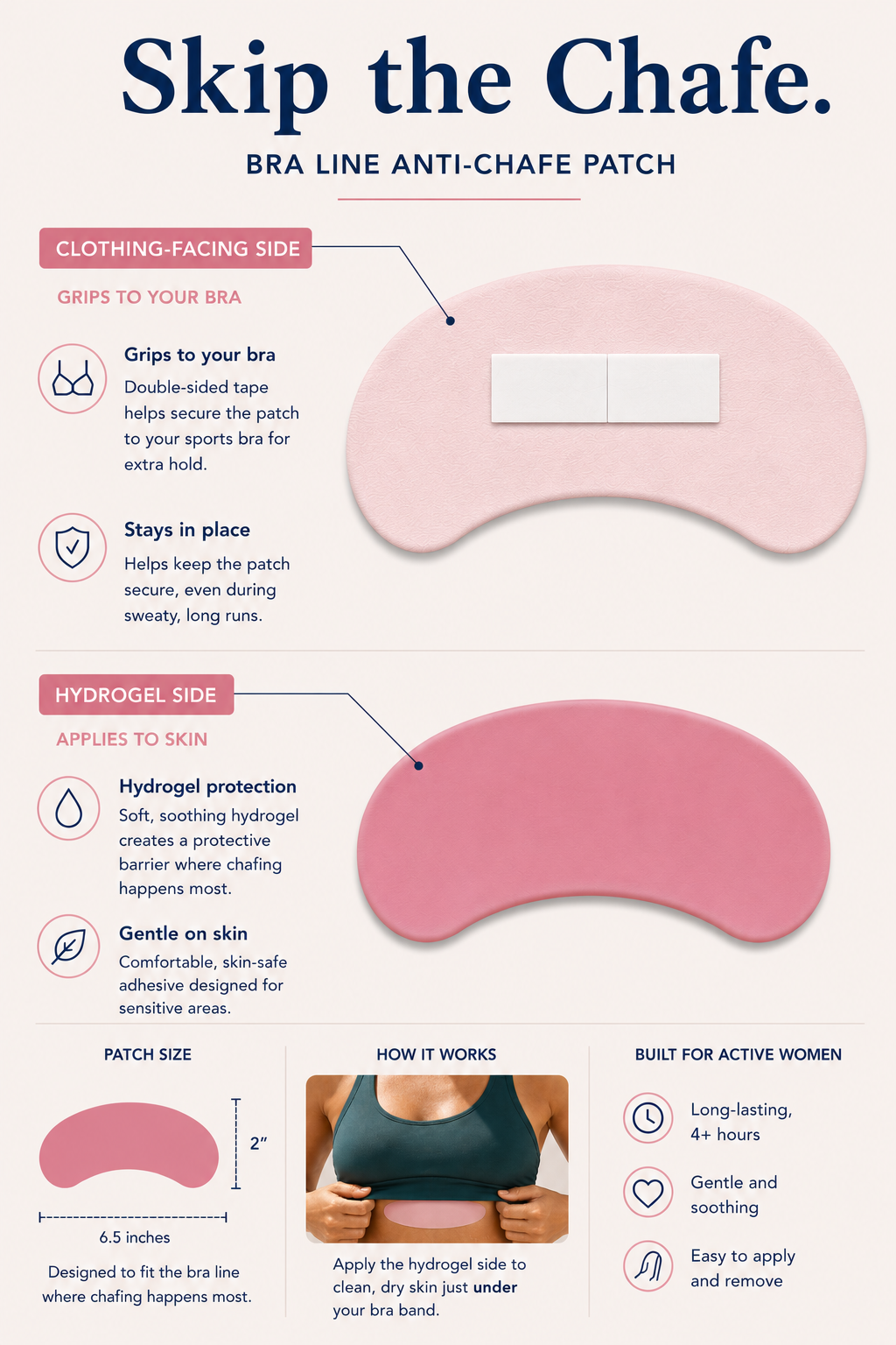 Bra Line Anti-Chafe Patch for Runners