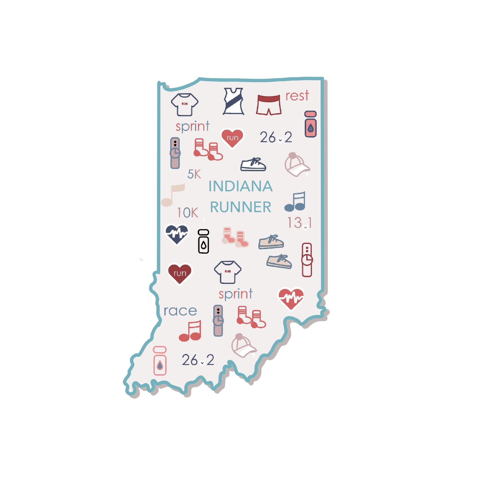 Indiana Runner Sticker