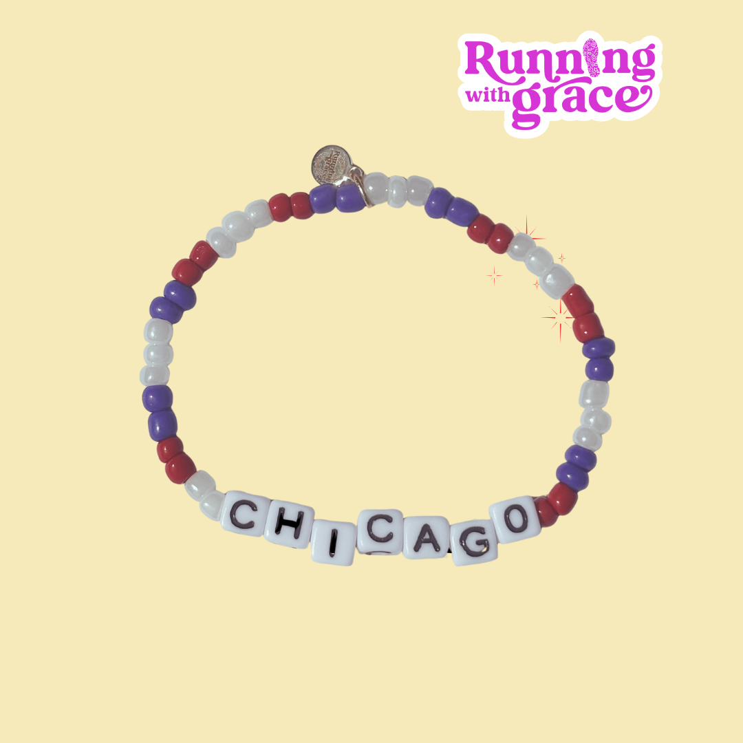 CHICAGO-Mantra Bracelet  Running with Grace Collaboration