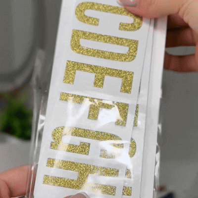 Gold Letters Name Bib Kit