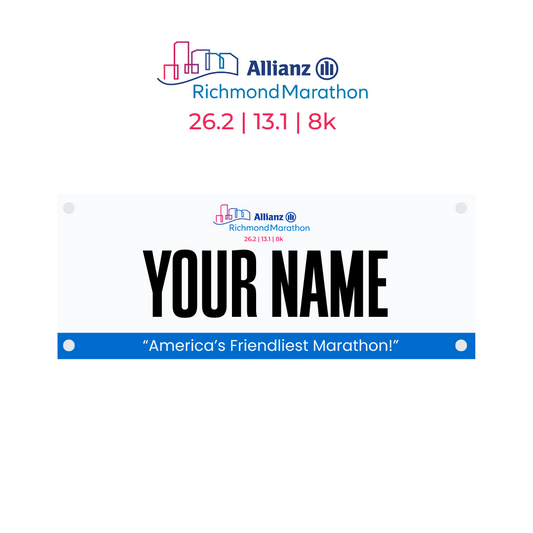 Richmond Marathon Collaboration Yell my name race bib topper kit!