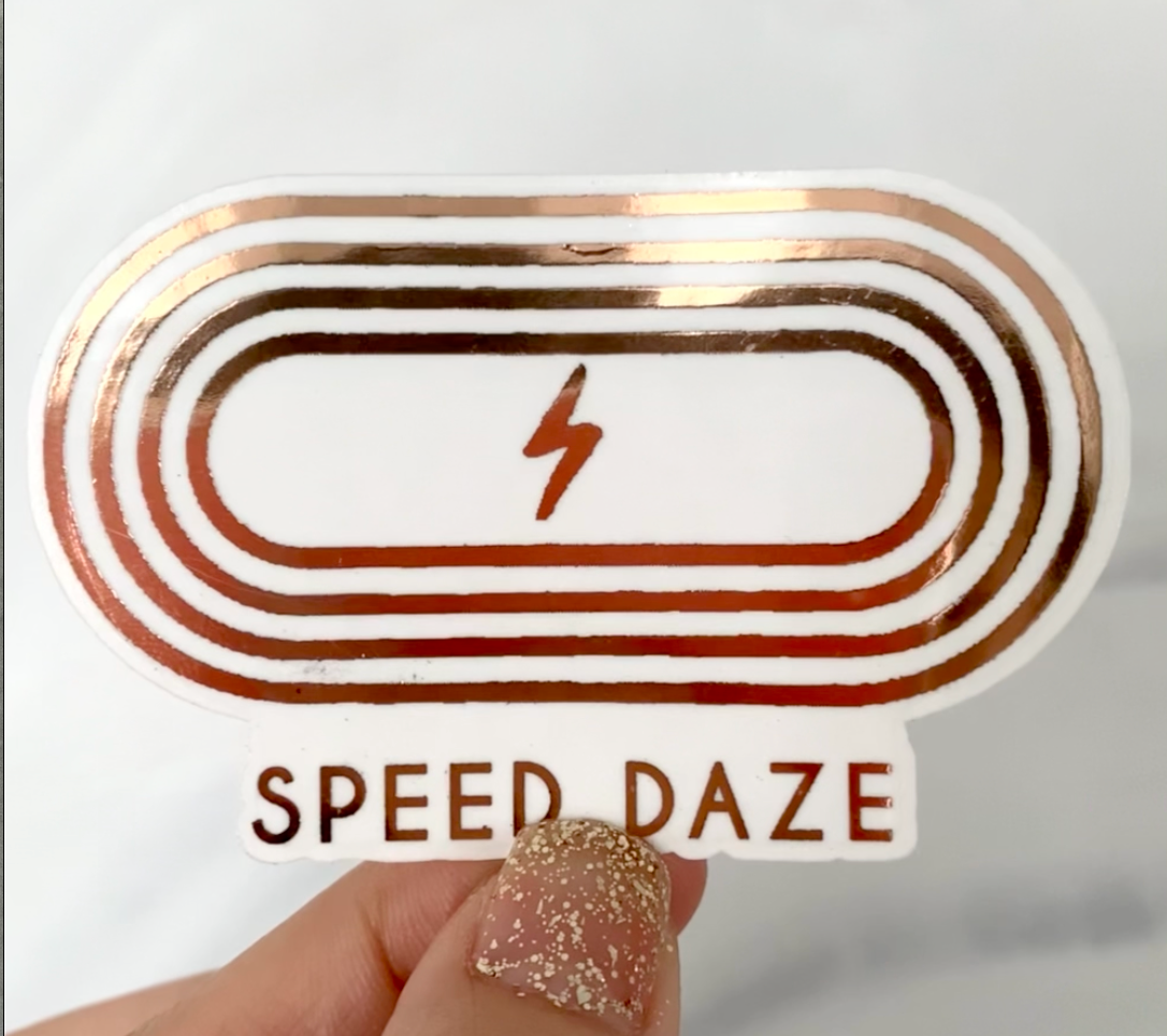 Speed daze sticker, track and field sticker water bottle sticker, runner sticker, running sticker, run sticker, Stanley cup sticker Active