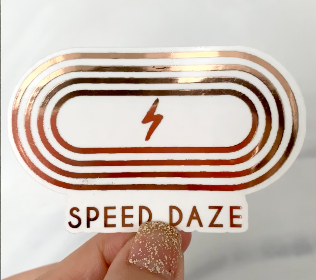 Speed daze sticker, track and field sticker water bottle sticker