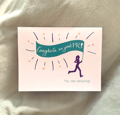 Congratulations on your PR card, Personal record card, Personal best