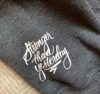 13.1 half marathoner sweatshirt | Stronger than yesterday