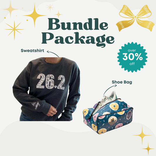 BUNDLE: 26.2 marathoner sweatshirt & DONUT Shoe Bag