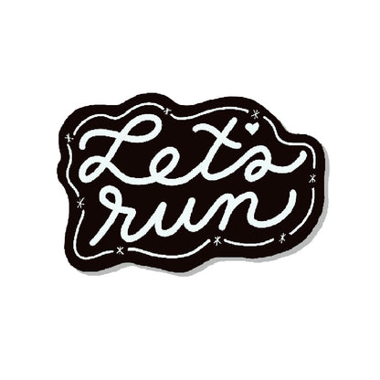 Let’s Run sticker, Let's go for a run sticker