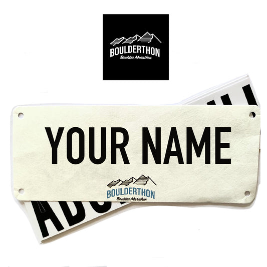 BOULDERTHON Collaboration Yell my name race bib topper kit!