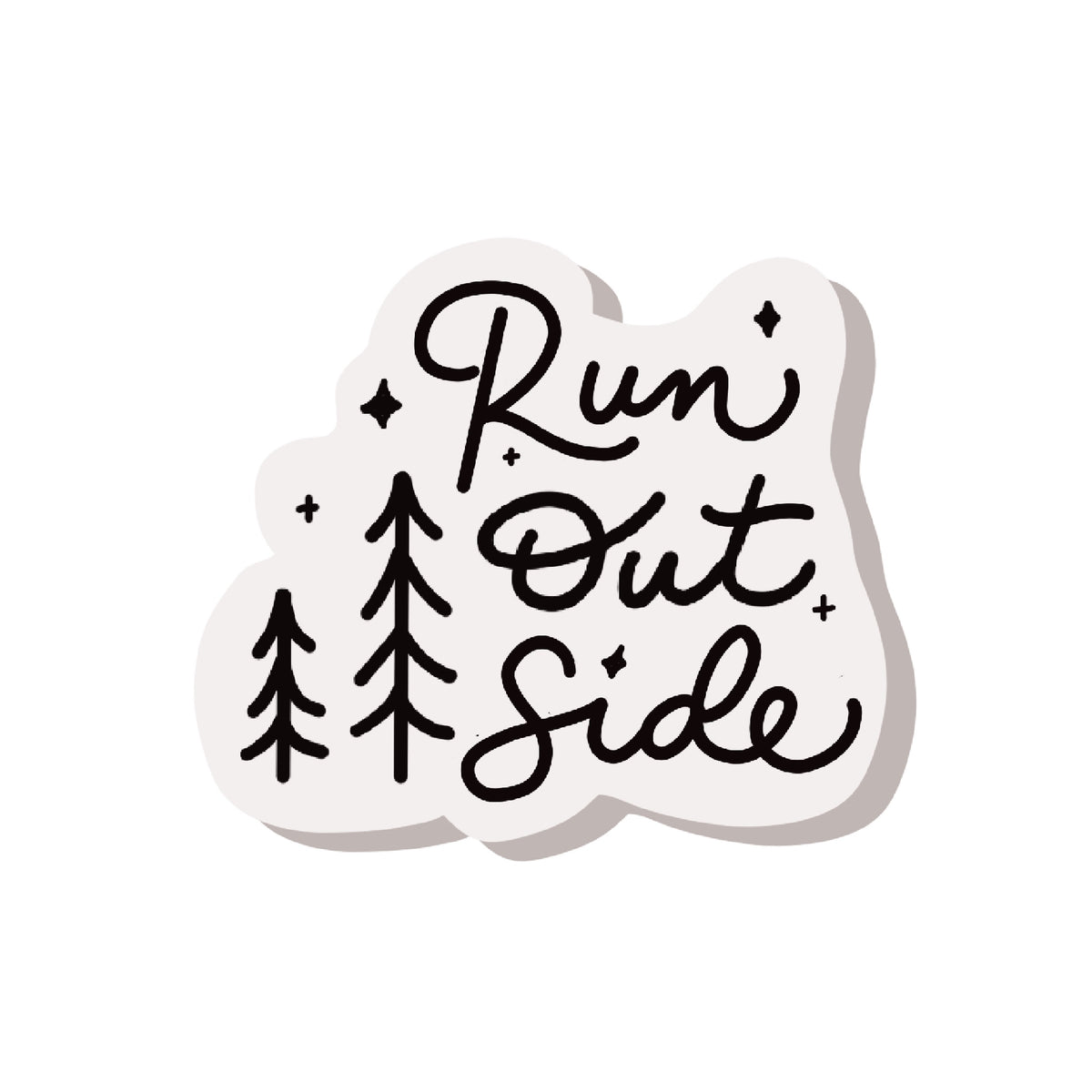 Run Outside Track Run Outside Sticker – Pen and Paces