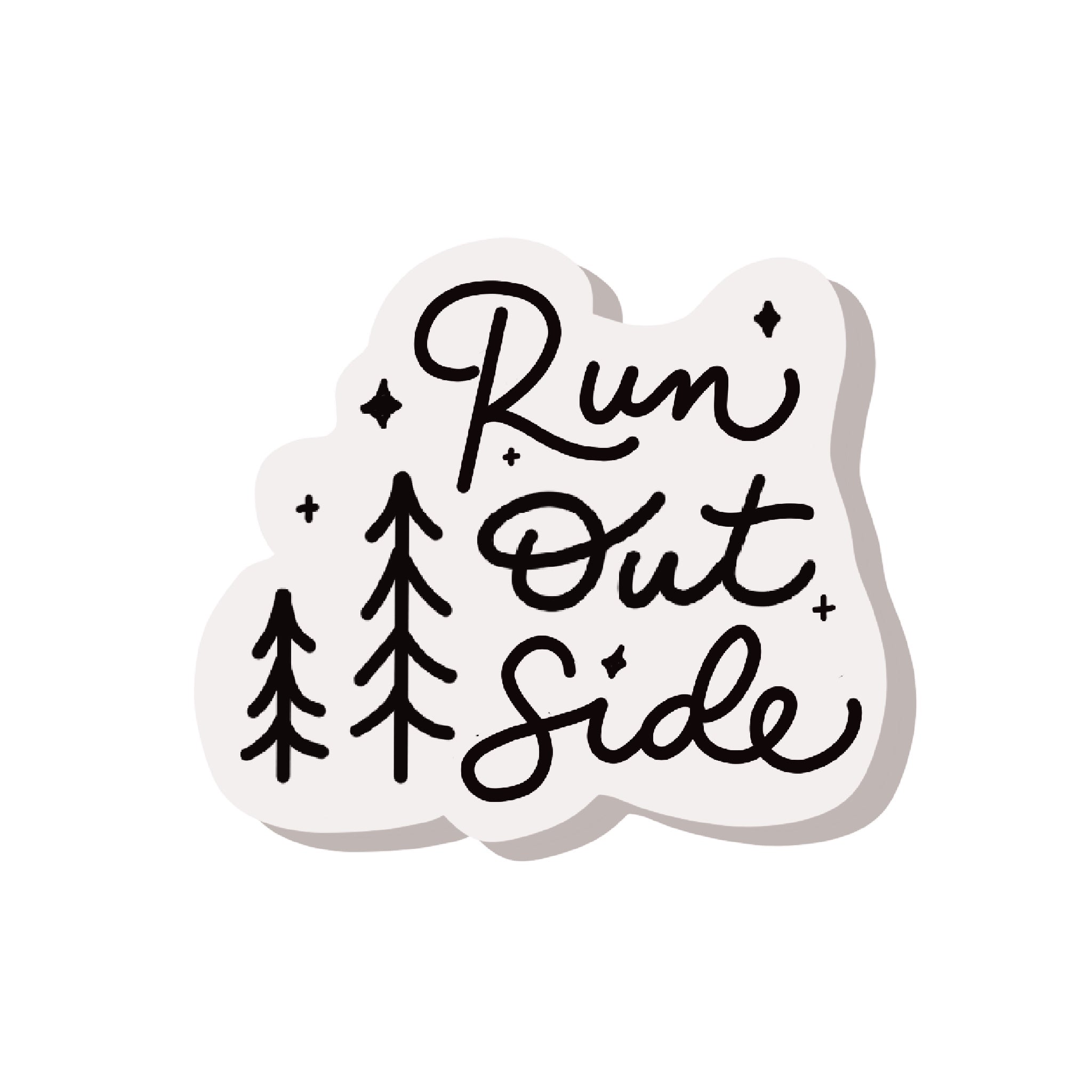 Run Outside Sticker