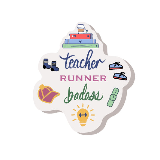 Teacher runner sticker