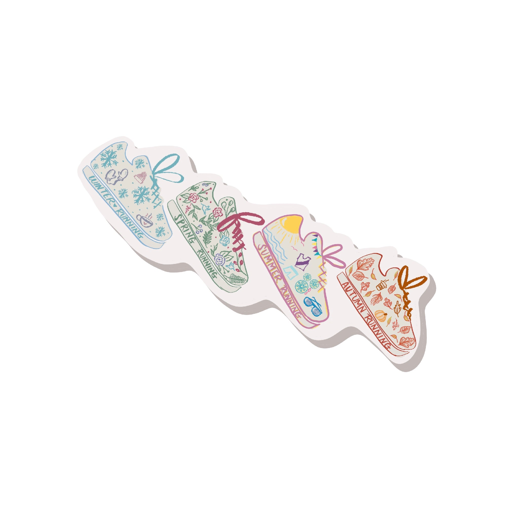 4 Seasons Running Sticker