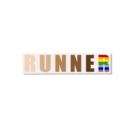 Diverse runner sticker, Inclusive runner sticker