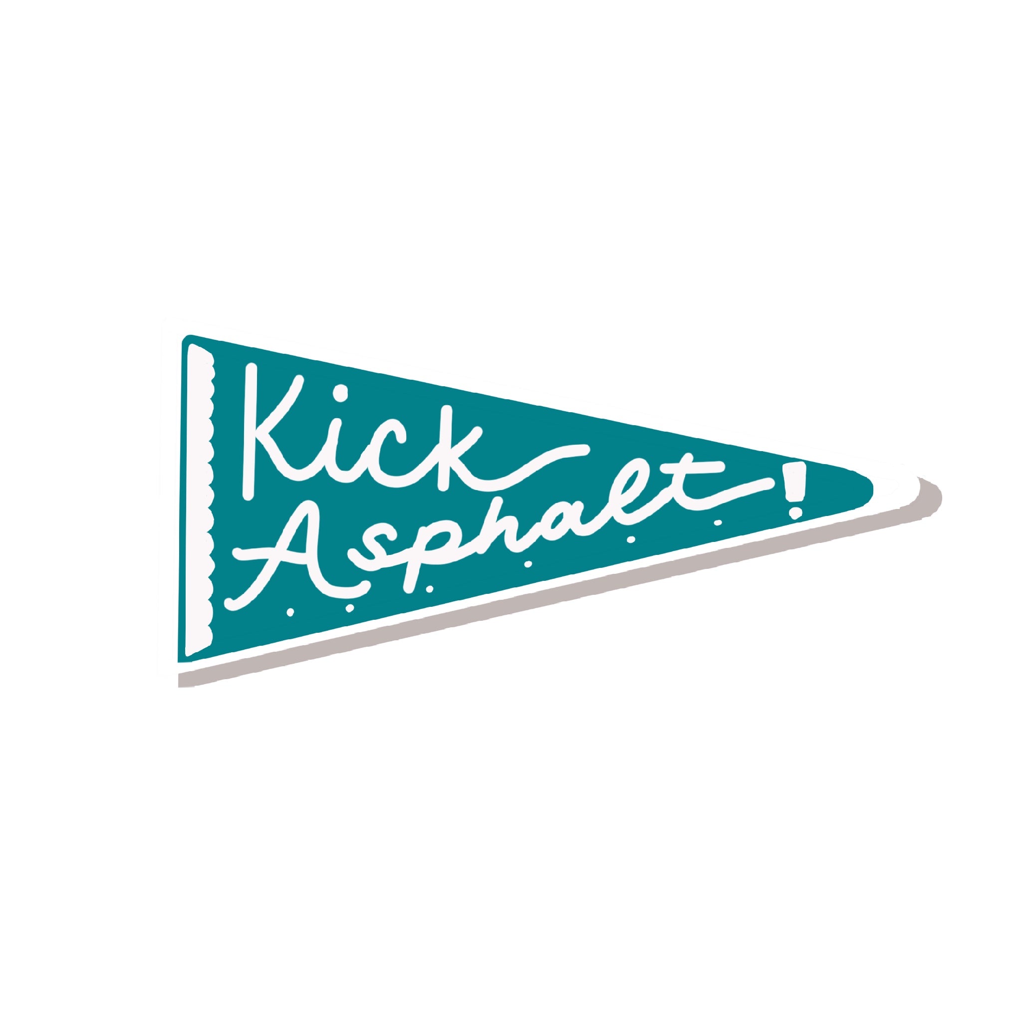 Kick asphalt Sticker