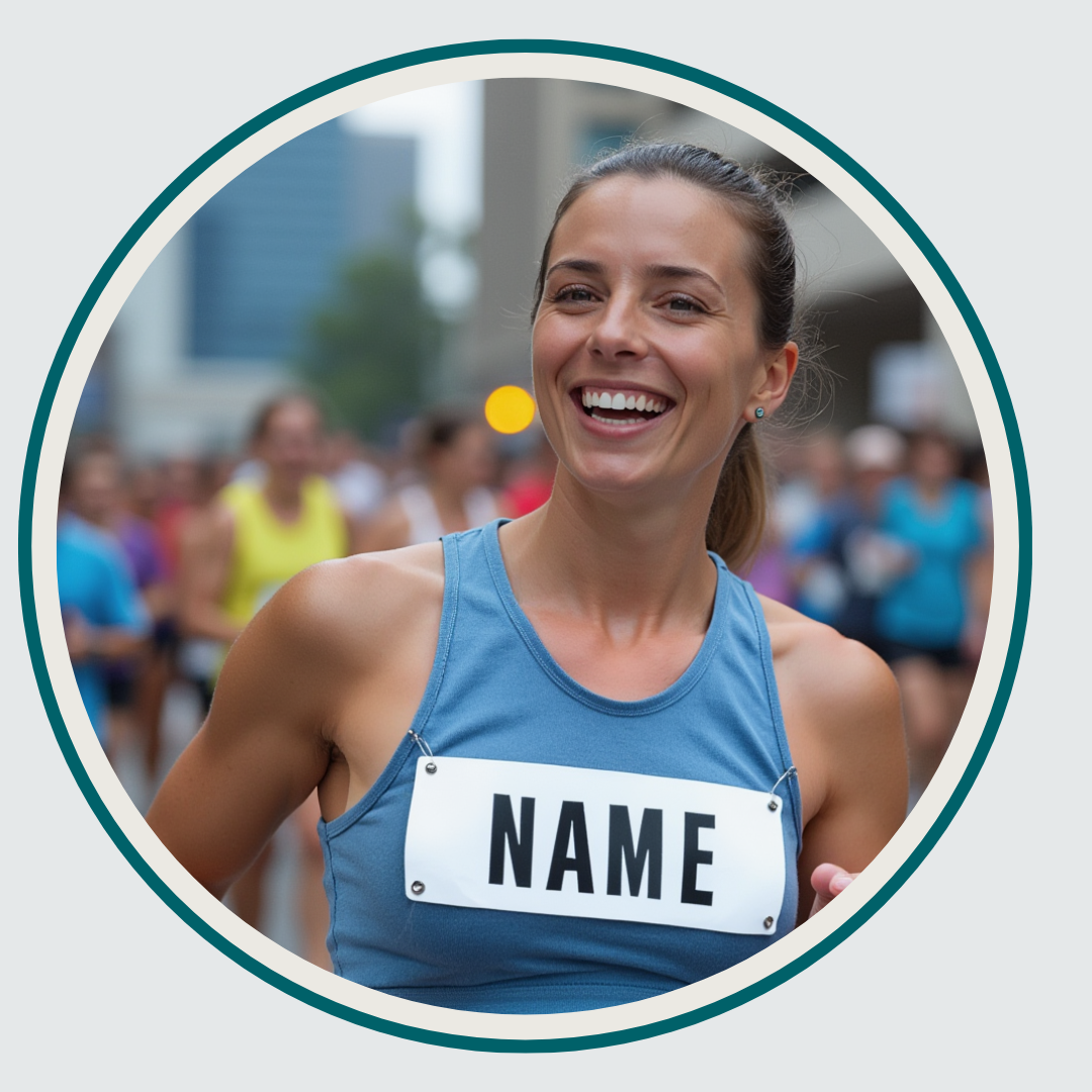 runner with name bib