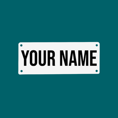 Name Bib Kit- Black Letters/ White Bib