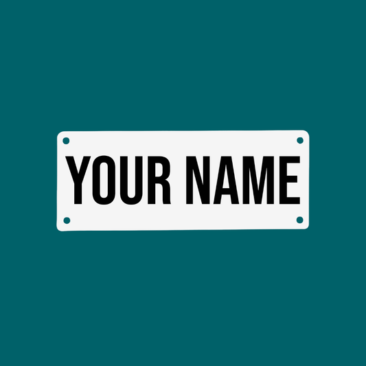 Name Bib Kit- Black Letters/ White Bib