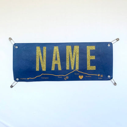 BOSTON 26.2 - Yell my name race bib topper kit! Personalized race name bib.