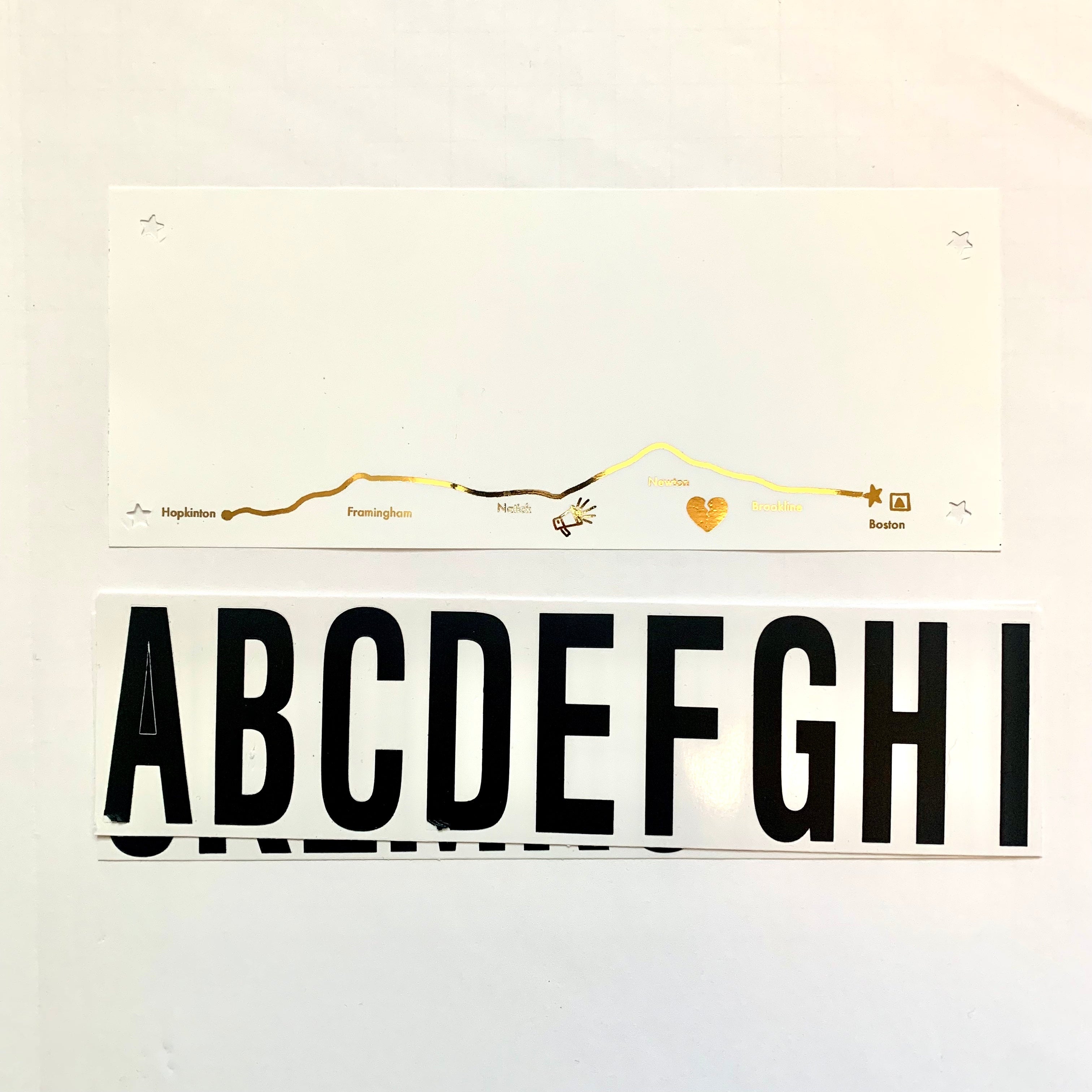 Boston Map Name Bib Kit- Gold Foil