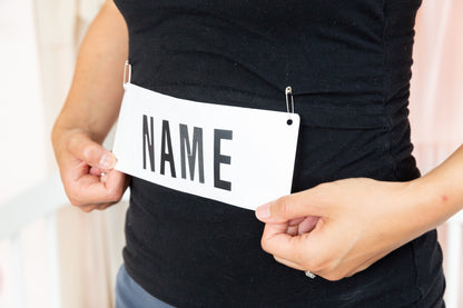 Berlin 26.2 - Yell my name race bib topper kit! Personalized race name bib.