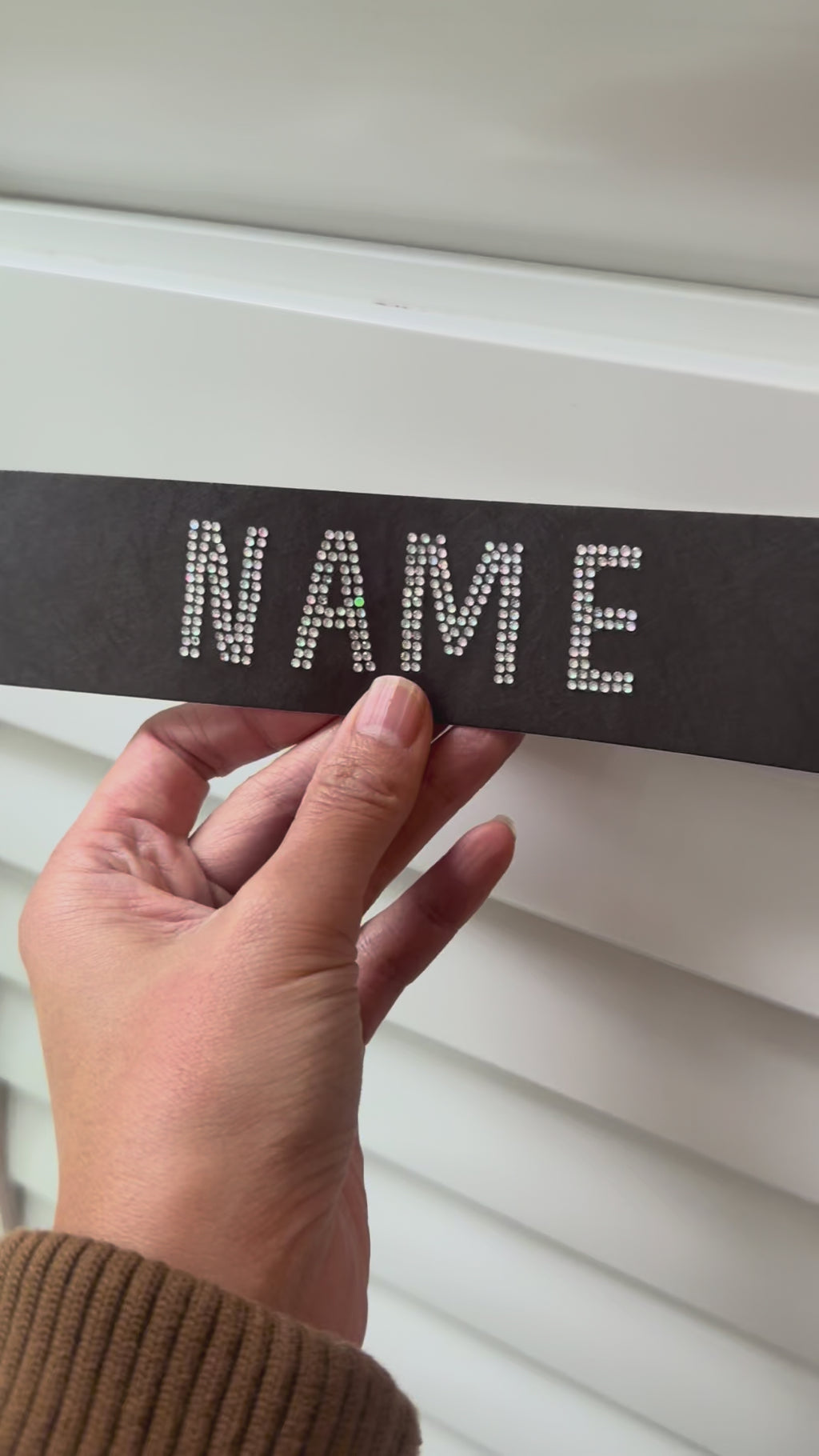 POPUP PICK UP ONLY - Sparkle Slim Black Bib, Bejeweled Marathon Name Bib Kit