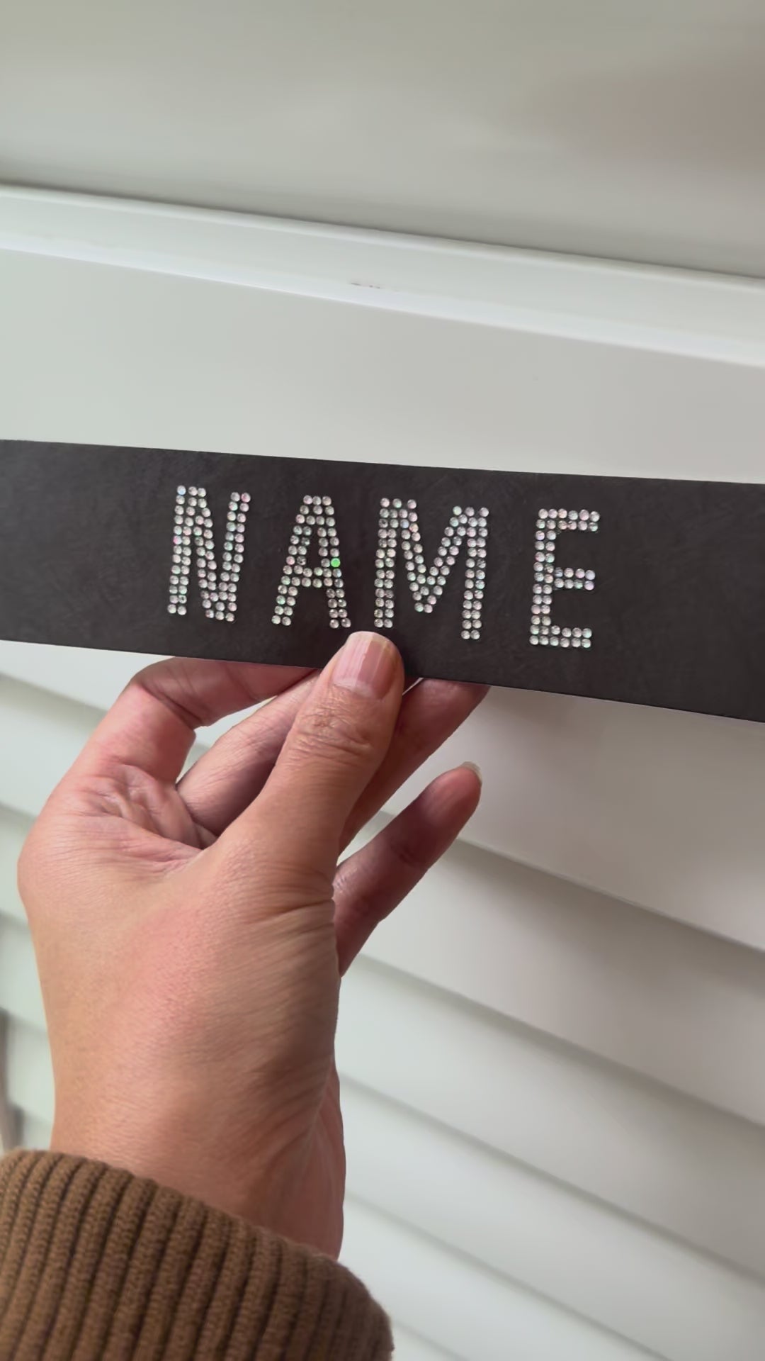 POPUP PICK UP ONLY - Sparkle Slim Black Bib, Bejeweled Marathon Name Bib Kit