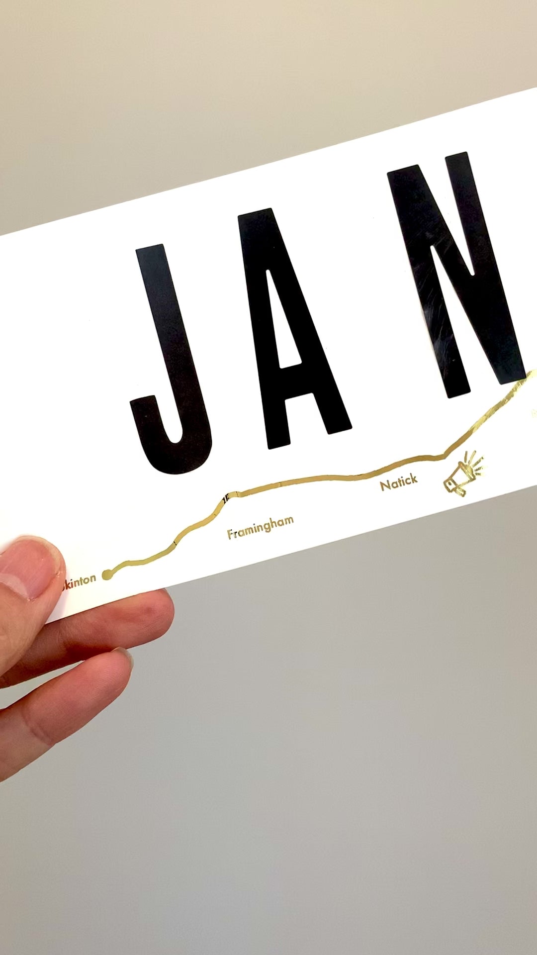 Boston Map Name Bib Kit- Gold Foil