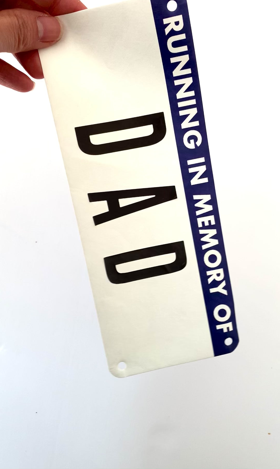 Race name bib dedication, Custom race name bib, Running in memory of race bib, race bib topper kit