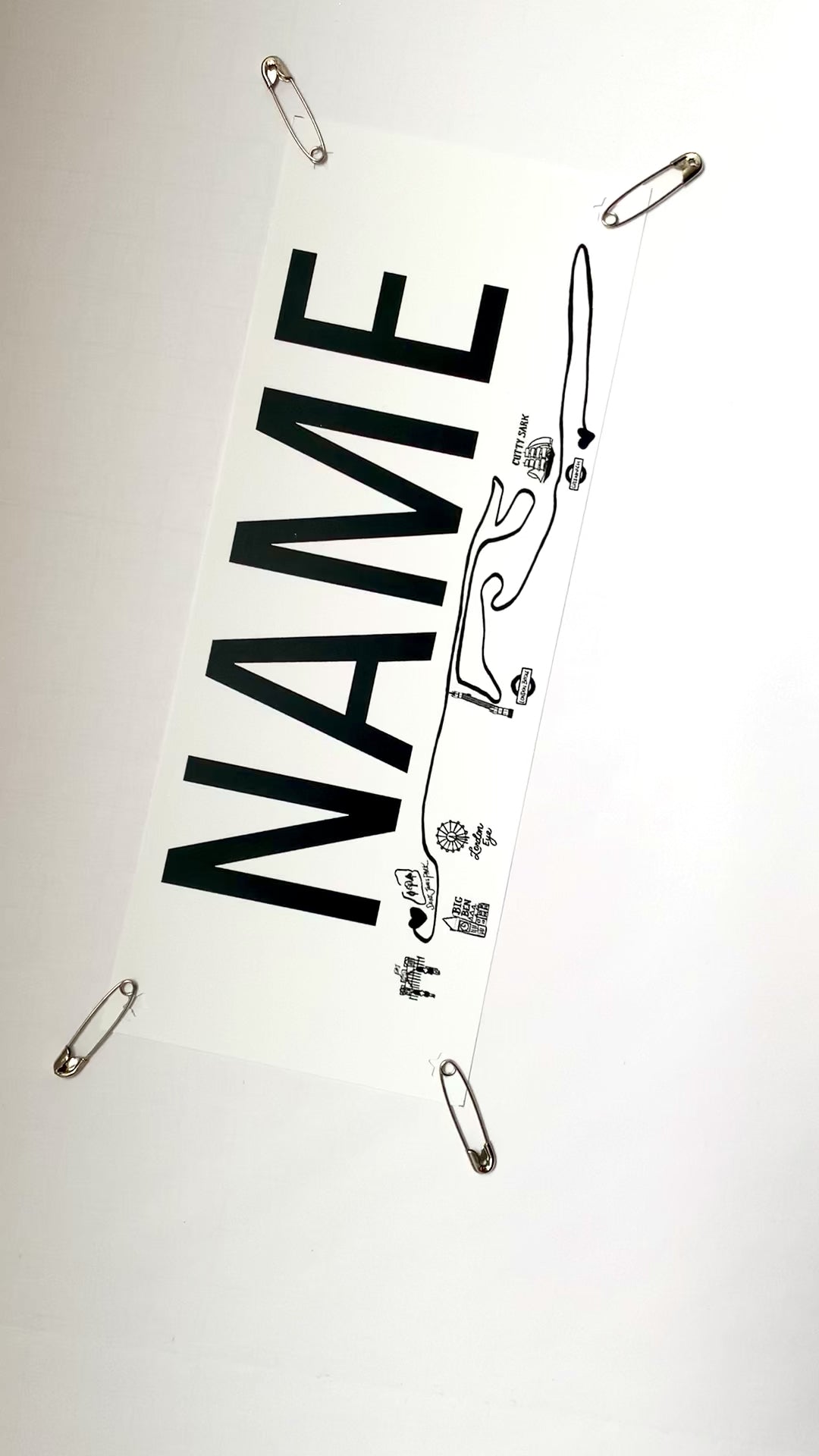 London - Marathon Name Bib Kit