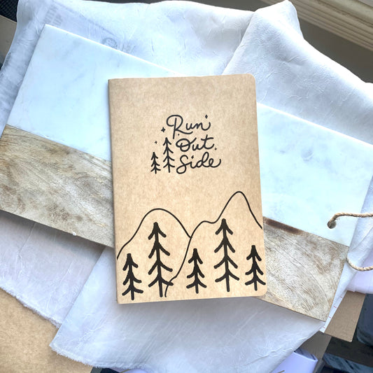 Run Outside runner bullet journal, running journal, running notebook, runner dot journal, training log