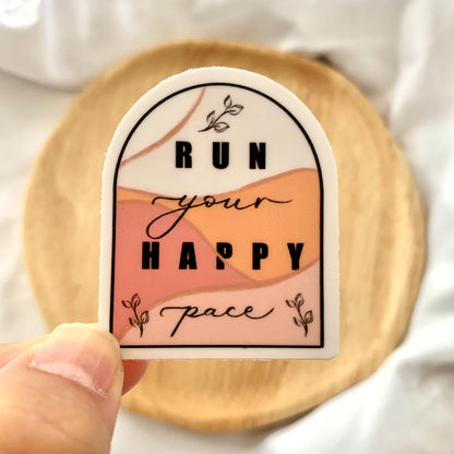 Run your happy pace sticker
