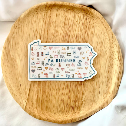 Pennsylvania runner, Philly marathon, Pennsylvania track and field, 50 state runner stickers
