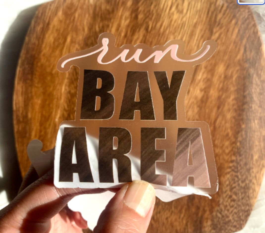 Bay Area Running sticker, California Bay Area Runner Sticker, Bay Area Runner