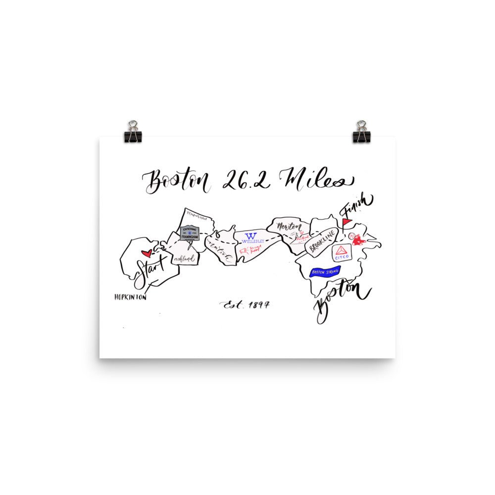 Boston 26.2 art map gift, boston 26.2 map, Boston 26.2 mile run 2022, Boston race finisher, marathon gift,